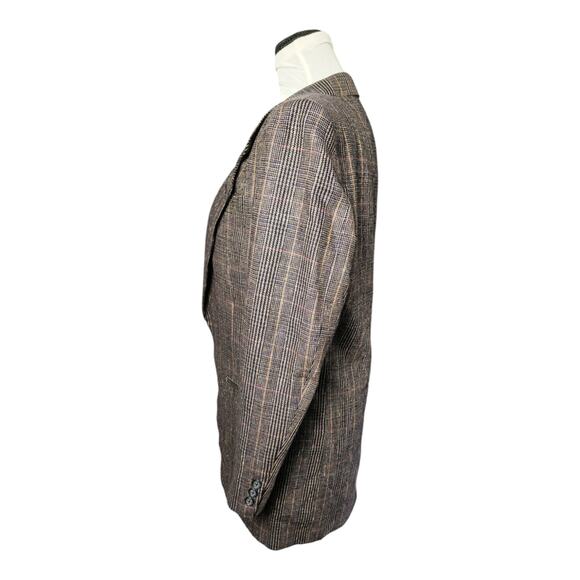 Stallones of Alaska Men’s Blazer Medium Wool Silk Cashmere Plaid - Picture 2 of 9